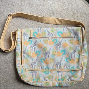 Floral Giraffe Print Shoulder Bag